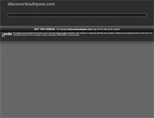 Tablet Screenshot of discoverboutiques.com